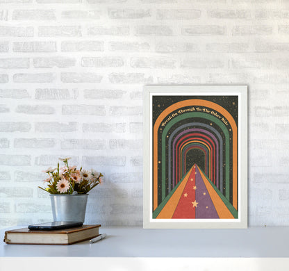 Break On Through A1 Bordered 24Mm Art Print by Inktally A3 Oak Frame