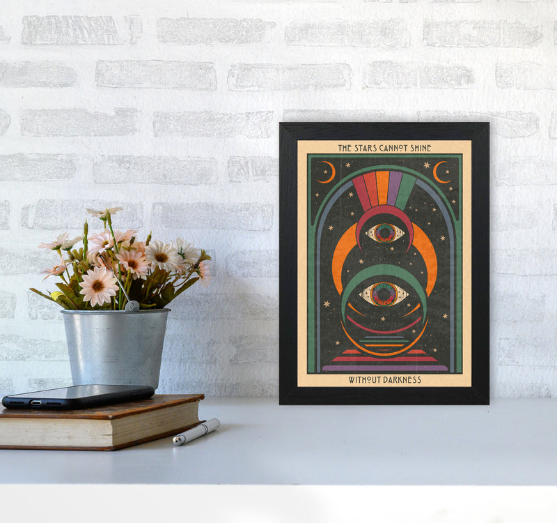 Darkness - For Print Art Print by Inktally A4 White Frame