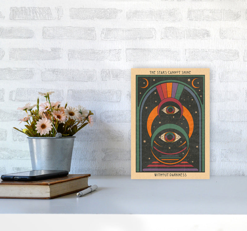 Darkness - For Print Art Print by Inktally A4 Black Frame