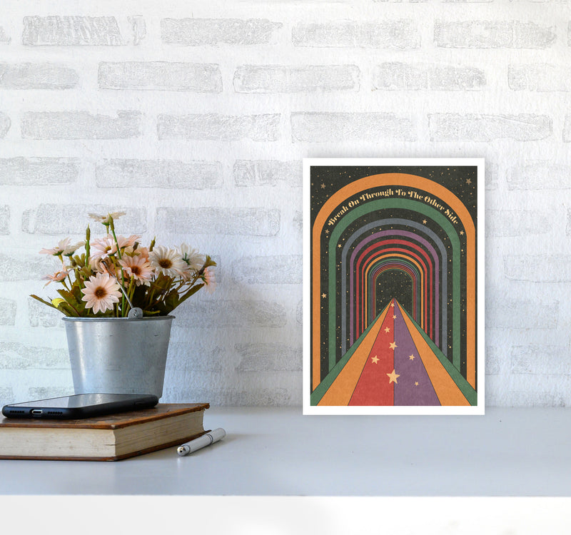 Break On Through A1 Bordered 24Mm Art Print by Inktally A4 Black Frame