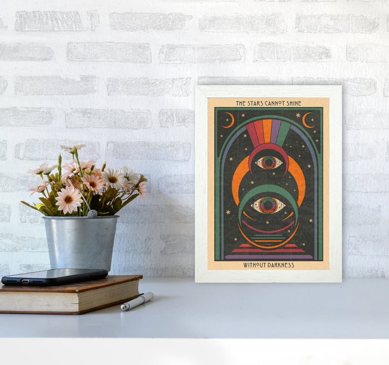 Darkness - For Print Art Print by Inktally A4 Oak Frame