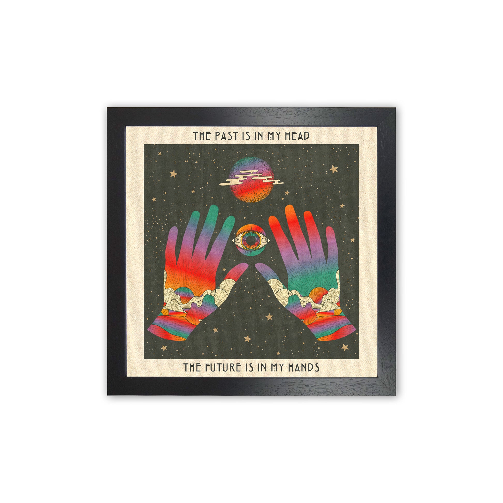 My Hands Final For Print Art Print by Inktally Black Grain