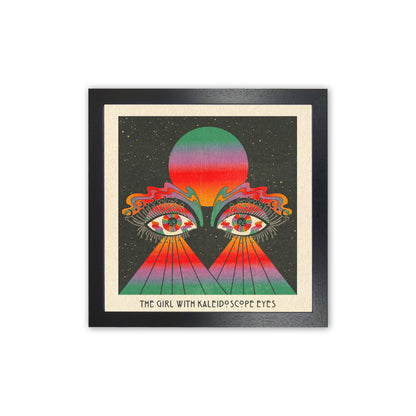 The Girl - Text 2 Art Print by Inktally Black Grain