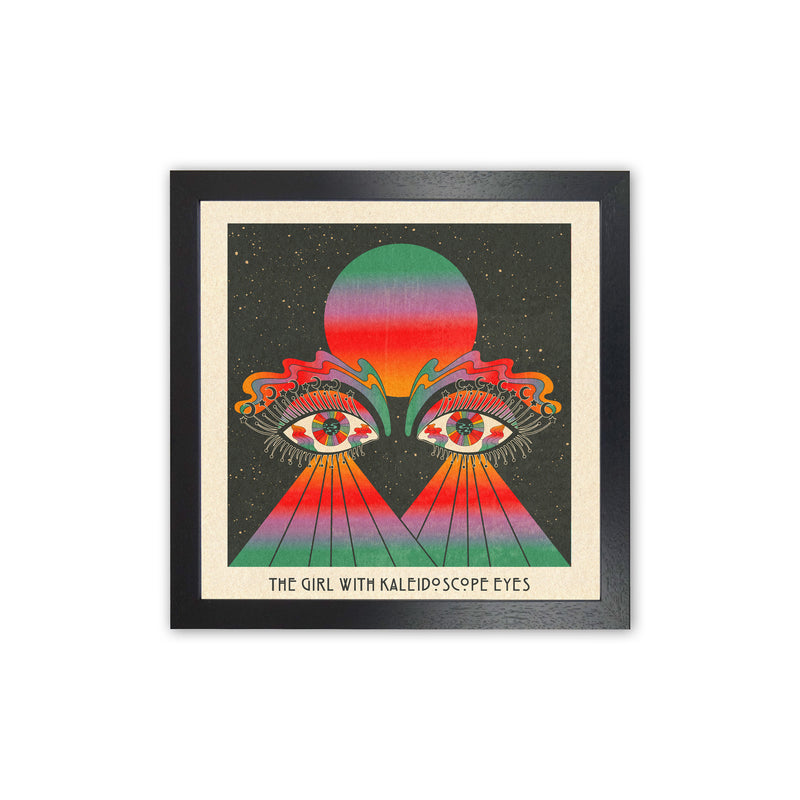The Girl - Text 2 Art Print by Inktally Black Grain
