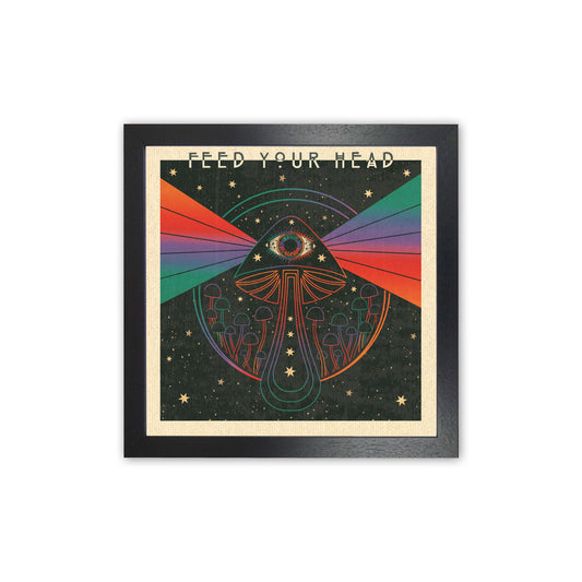 Feed Your Head Art Print by Inktally Black Grain