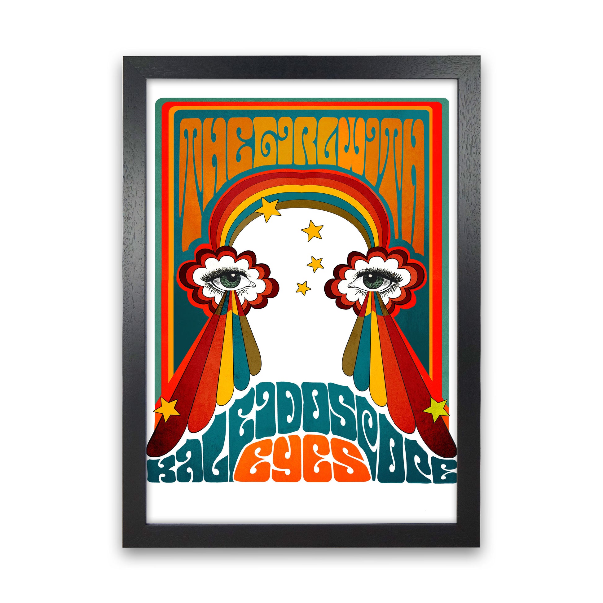 Kaleyesnewfinalsmall Art Print by Inktally Black Grain