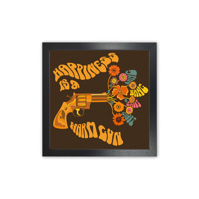 Warm Gun Brown Square-Textured 6000 Art Print by Inktally Black Grain