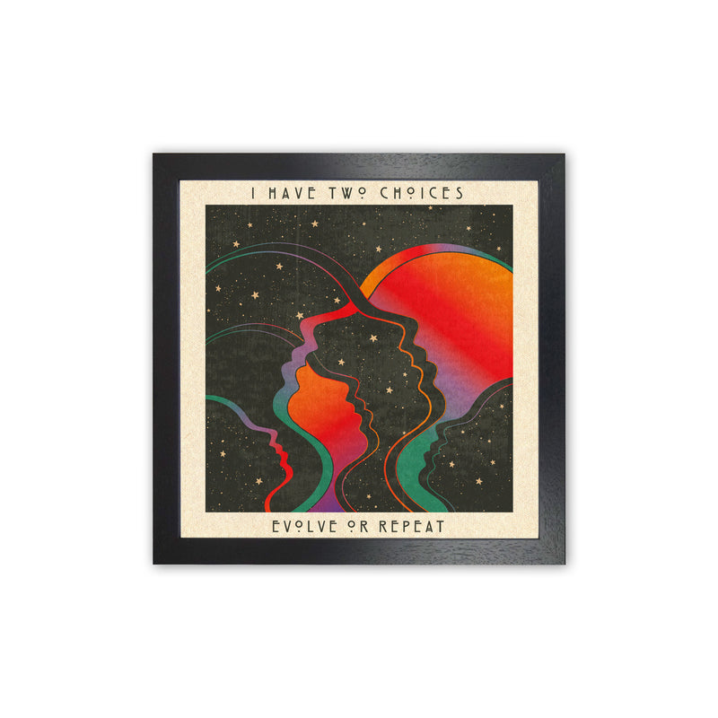 Evolve Or Repeat Art Print by Inktally Black Grain