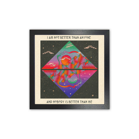 I Am No Better Final - 7000Px Art Print by Inktally Black Grain