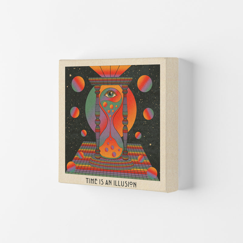 Time Is An Illusion - Text - Bordered - 7000Px Art Print by Inktally Canvas