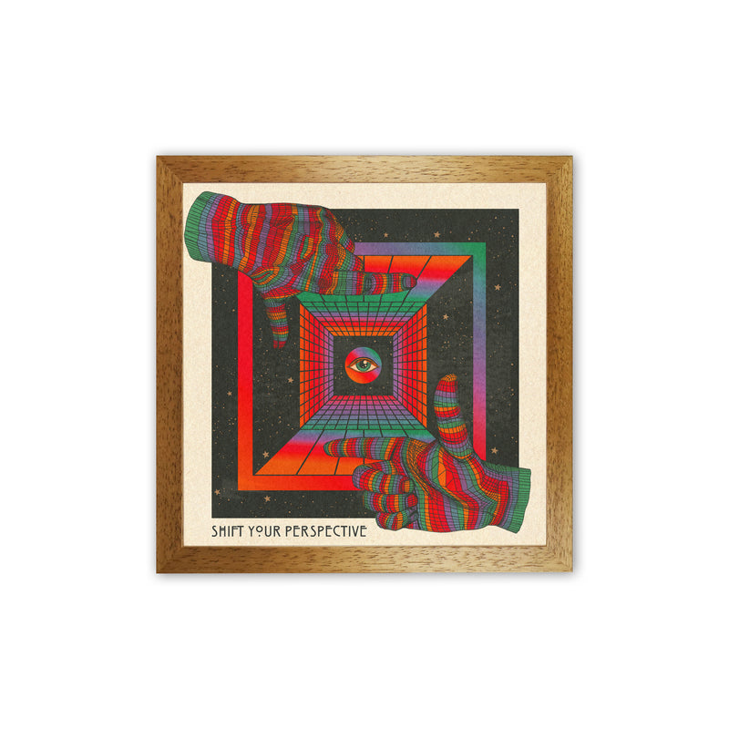 Shift Your Perspective Art Print by Inktally Oak Grain