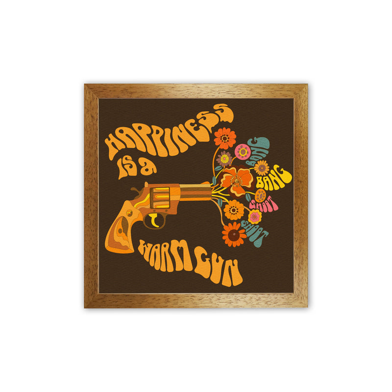 Warm Gun Brown Square-Textured 6000 Art Print by Inktally Oak Grain