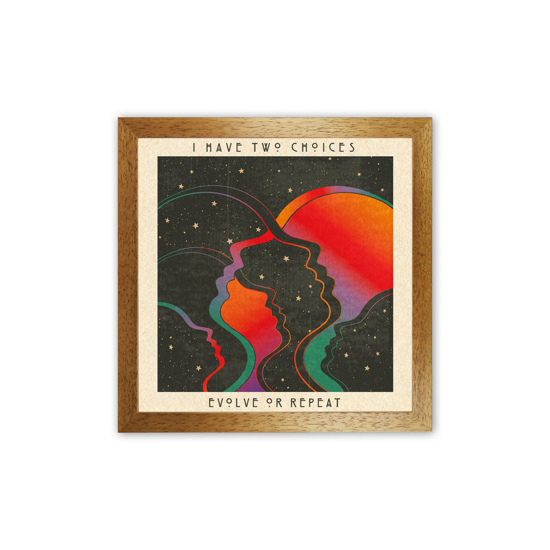 Evolve Or Repeat Art Print by Inktally Oak Grain
