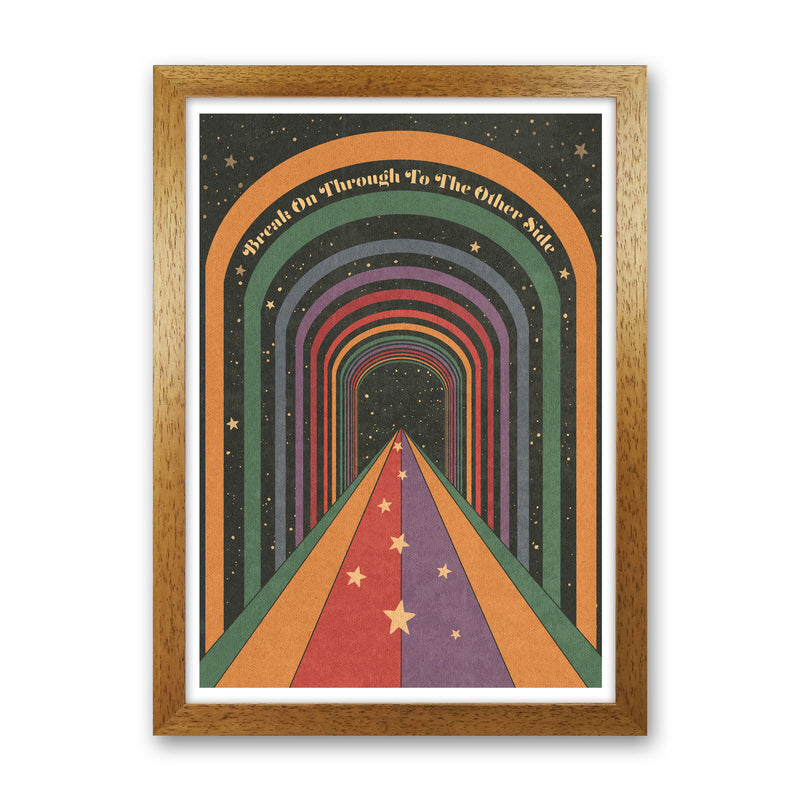 Break On Through A1 Bordered 24Mm Art Print by Inktally Oak Grain