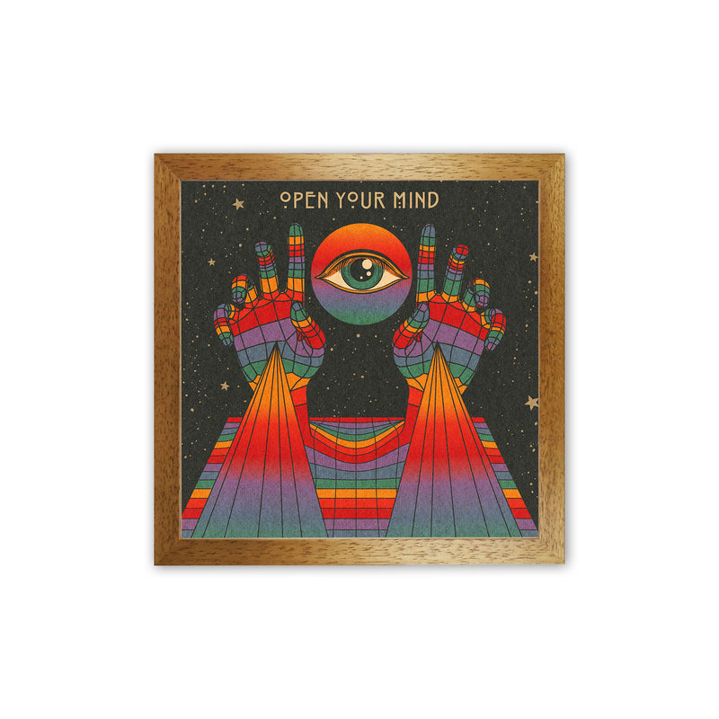 Open Your Mind - Textured 1000Px Art Print by Inktally Oak Grain