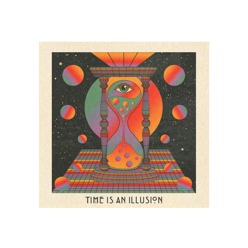 Time Is An Illusion Psychedelic Illustration Art Print by Inktally Print Only