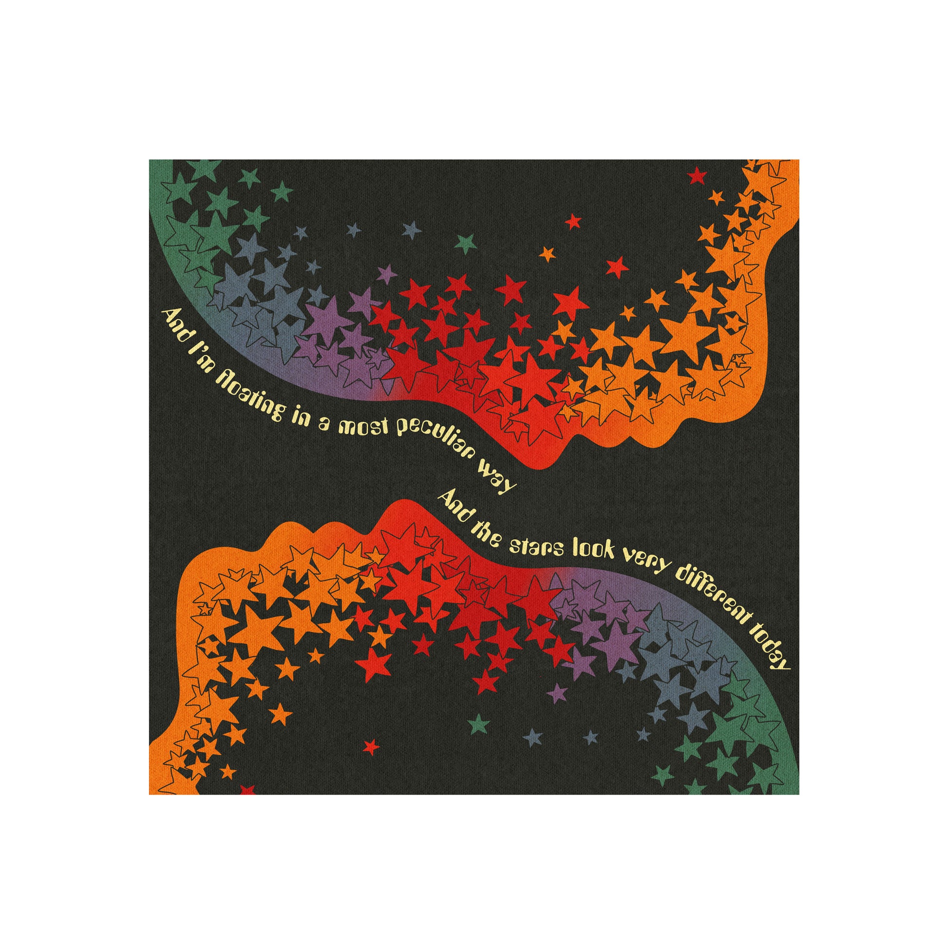 Space Oddity Textured Art Print by Inktally Print Only