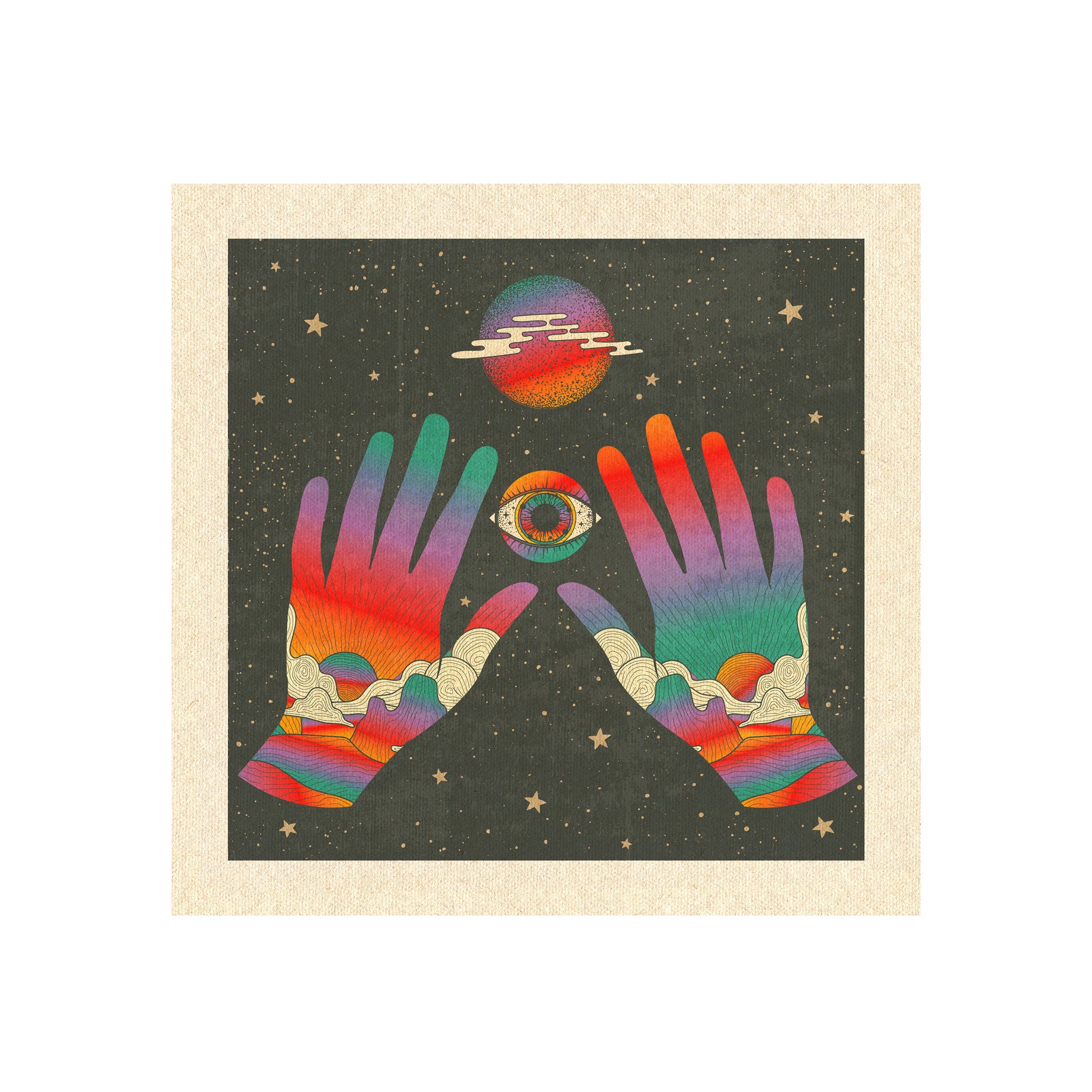 Hands Art Print by Inktally Print Only