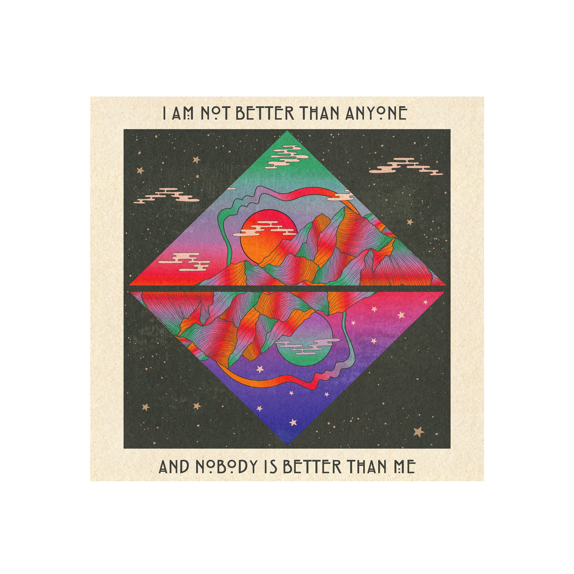 I Am No Better Psychedelic Illustration Art Print by Inktally Print Only