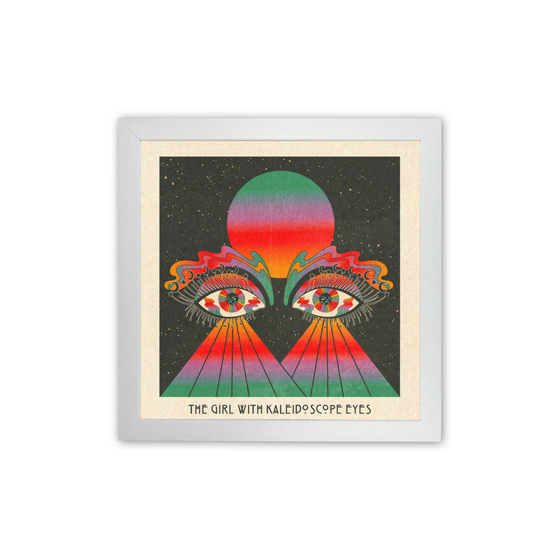 The Girl - Text 2 Art Print by Inktally White Grain