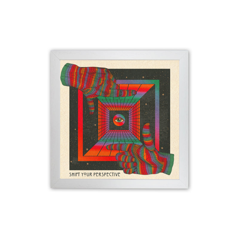 Shift Your Perspective Art Print by Inktally White Grain