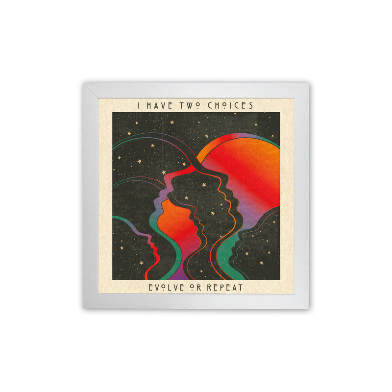 Evolve Or Repeat Art Print by Inktally White Grain
