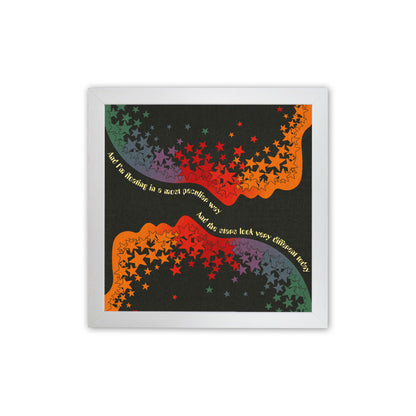 Space Oddity Textured Art Print by Inktally White Grain