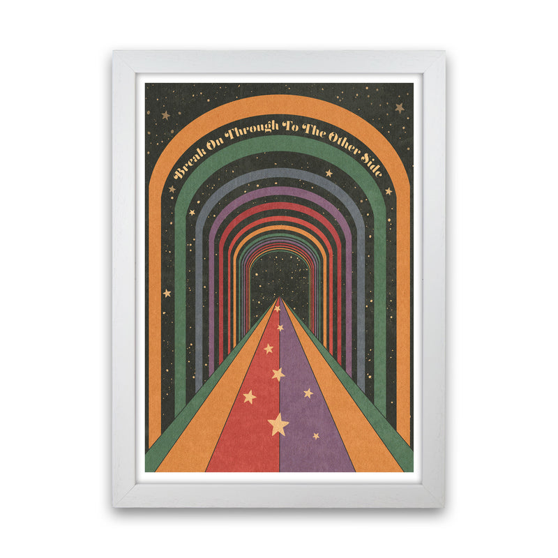 Break On Through A1 Bordered 24Mm Art Print by Inktally White Grain