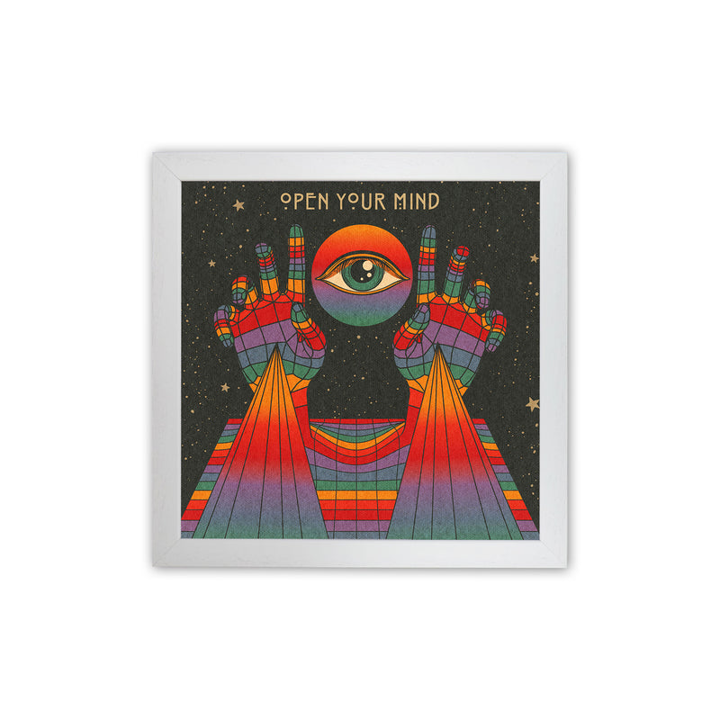 Open Your Mind - Textured 1000Px Art Print by Inktally White Grain