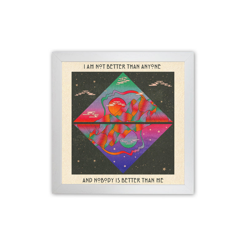 I Am No Better Final - 7000Px Art Print by Inktally White Grain