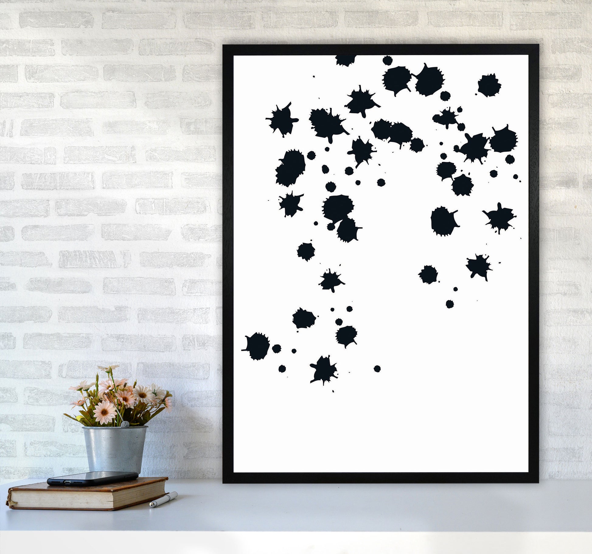 Minimal Geometric Series - 46 Art Print by Jason Stanley A1 White Frame