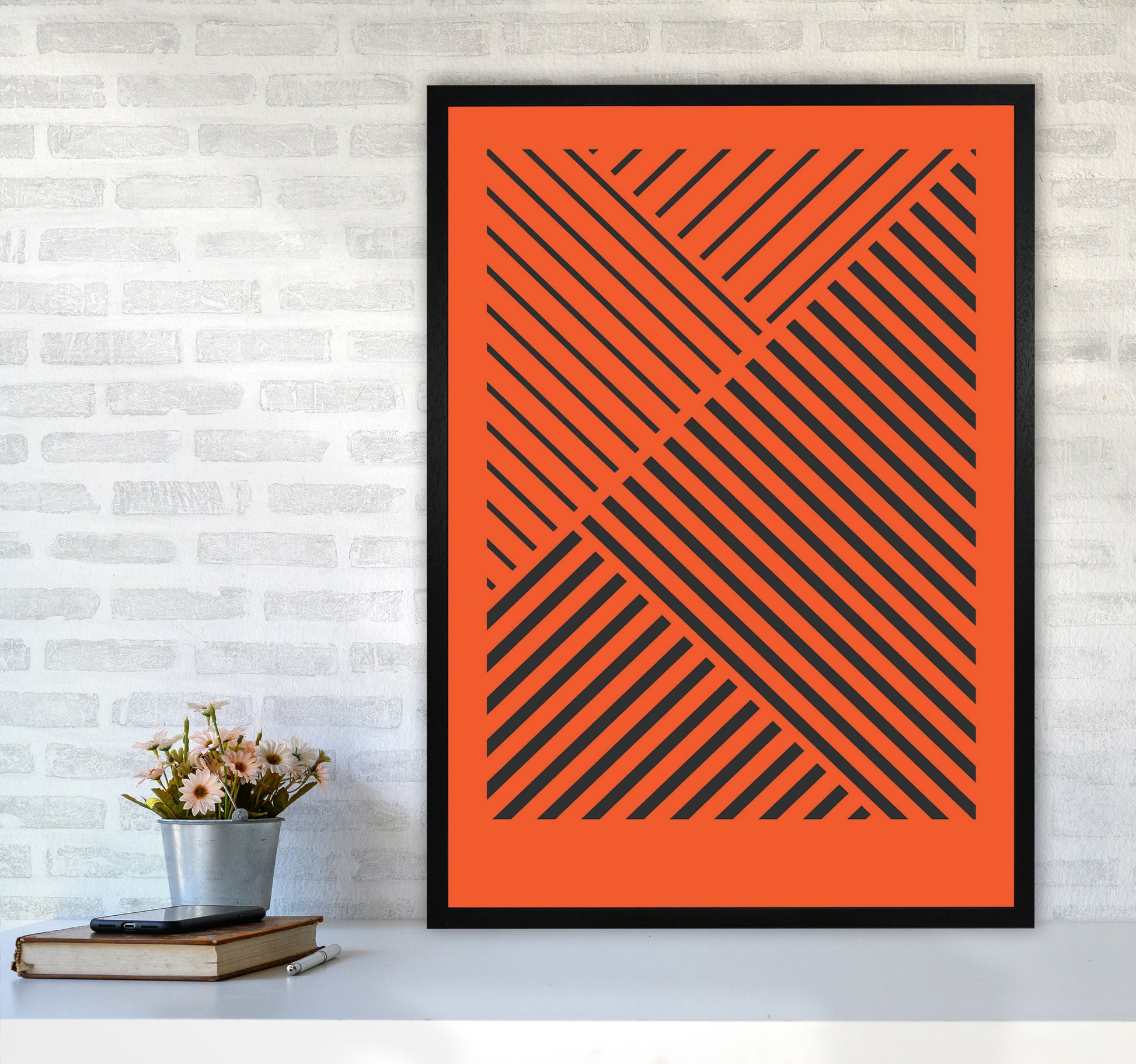 Minimal Geometric Series - 23 Art Print by Jason Stanley A1 White Frame