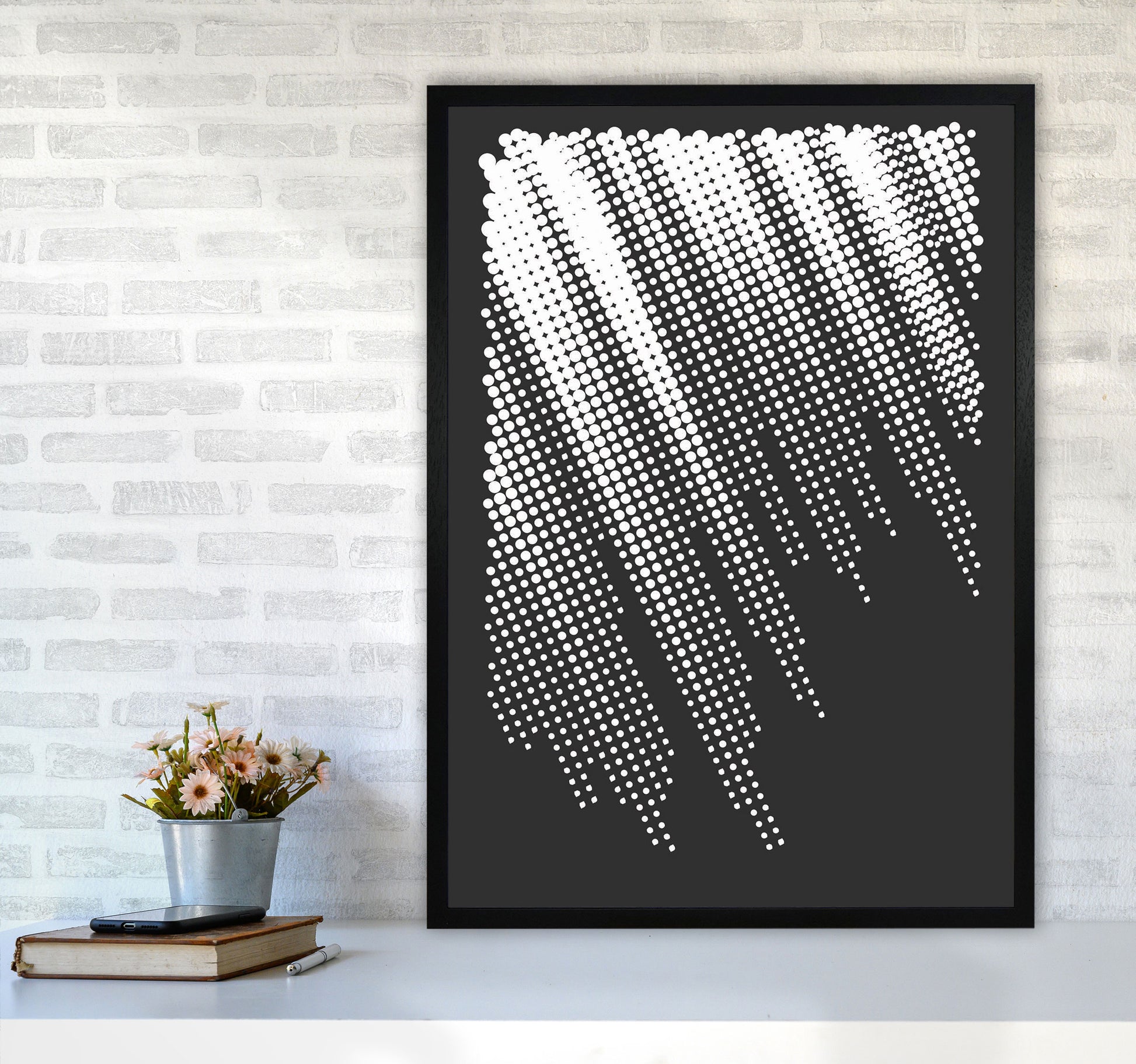 Minimal Geometric Series - 40 Art Print by Jason Stanley A1 White Frame