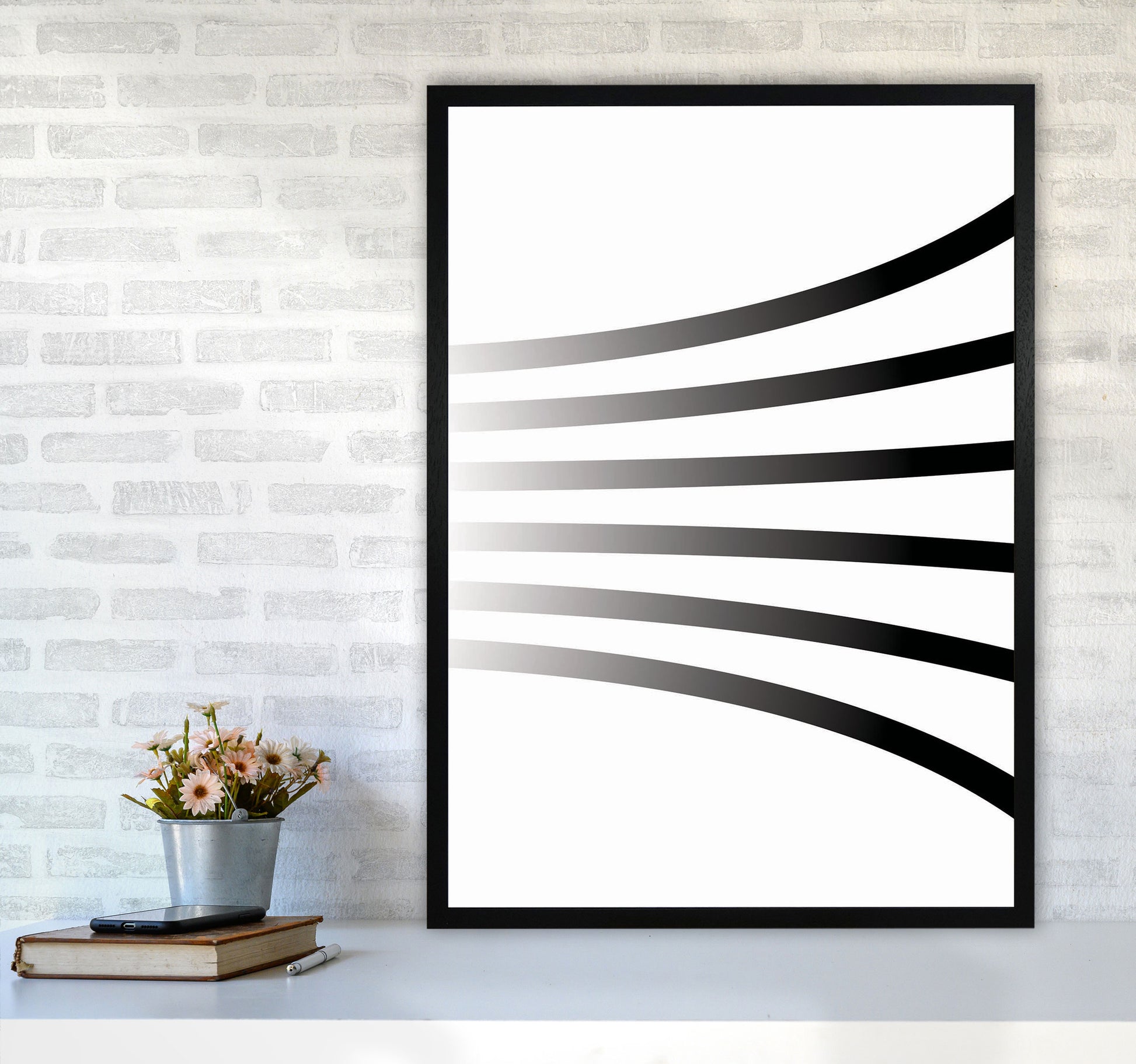 Minimal Geometric Series - 1 Art Print by Jason Stanley A1 White Frame