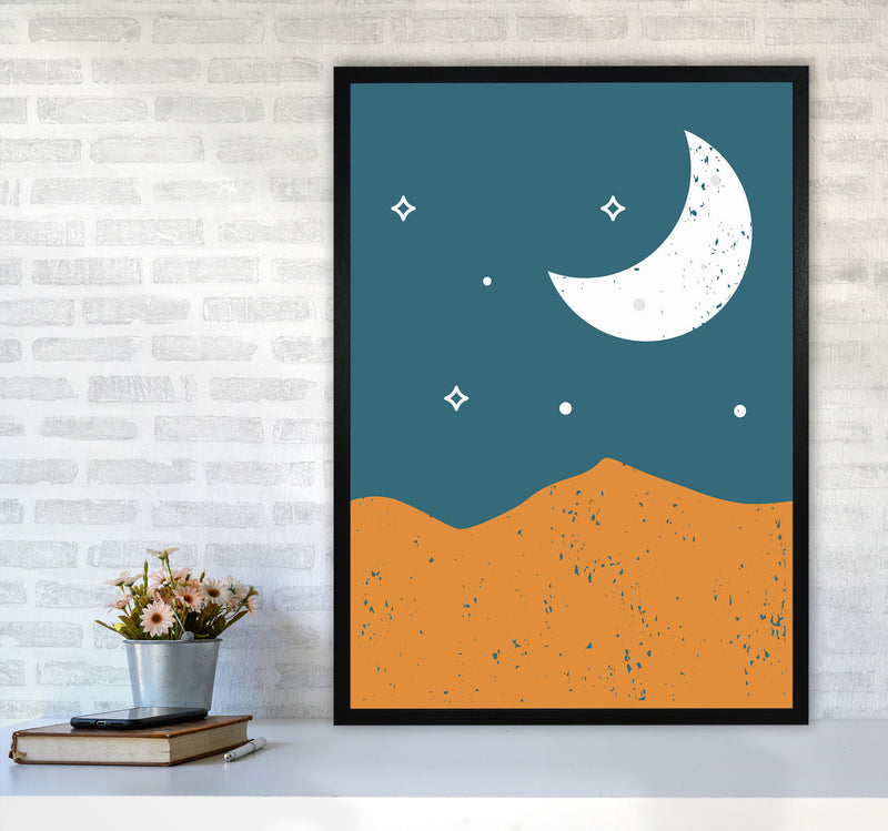 Moonrise Over The Mountain Art Print by Jason Stanley A1 White Frame