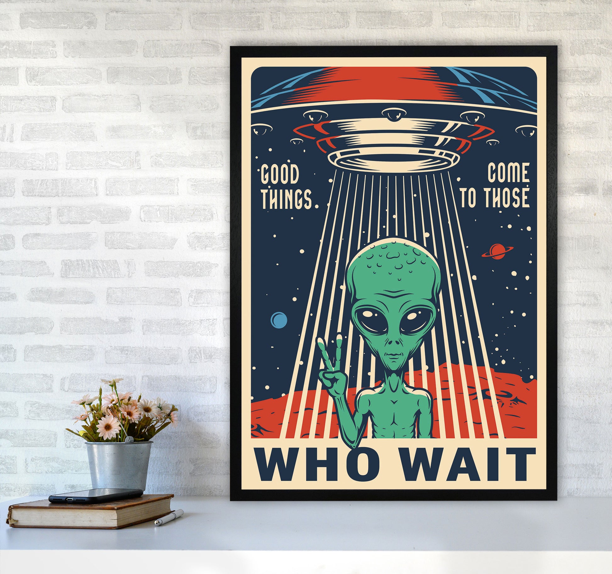 Outer Space Series - #12 Art Print by Jason Stanley A1 White Frame