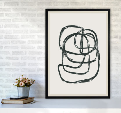 Modern Abstract Shapes 2 Art Print by Jason Stanley A1 White Frame