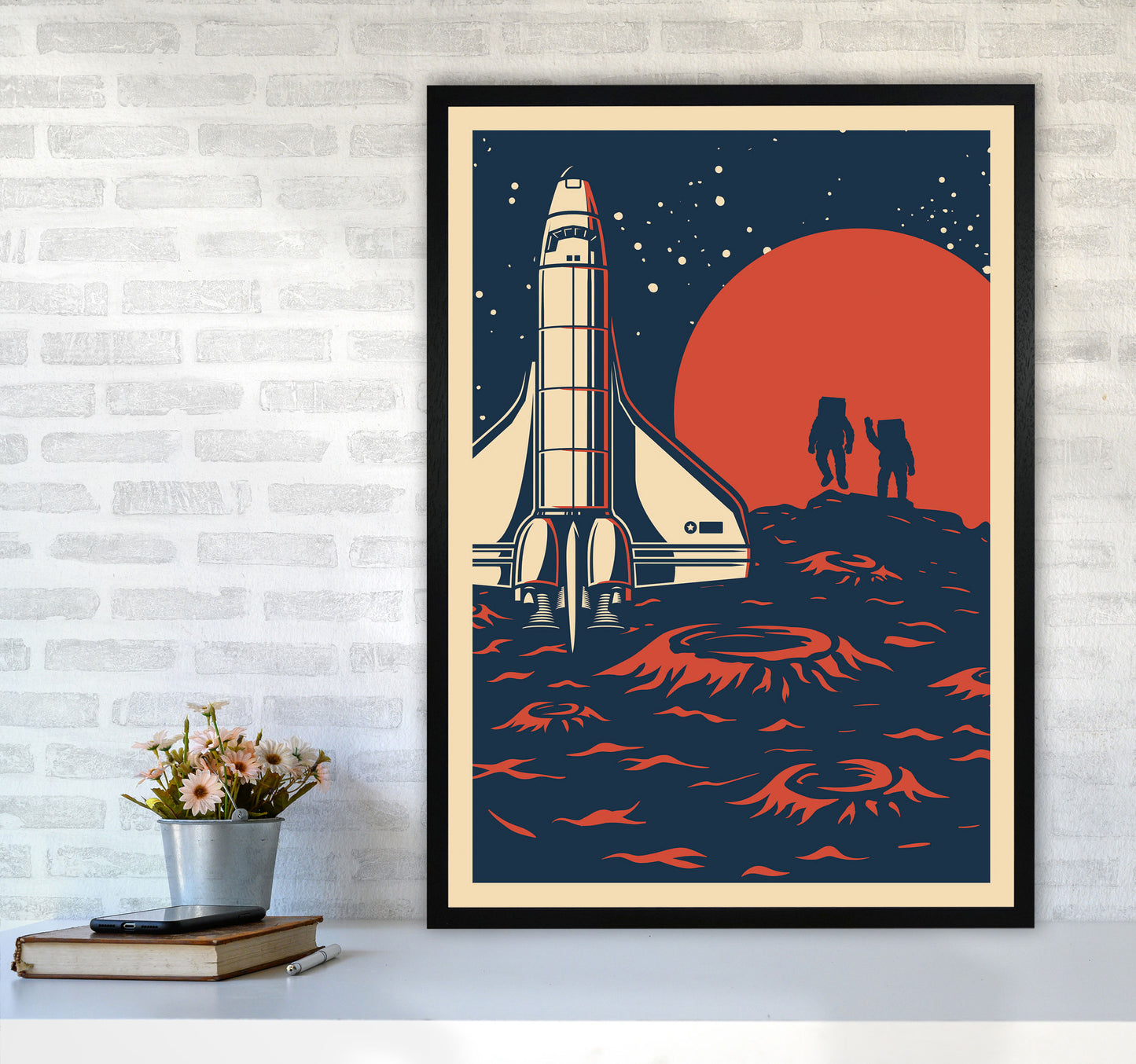 Outer Space Series - #10 Art Print by Jason Stanley A1 White Frame