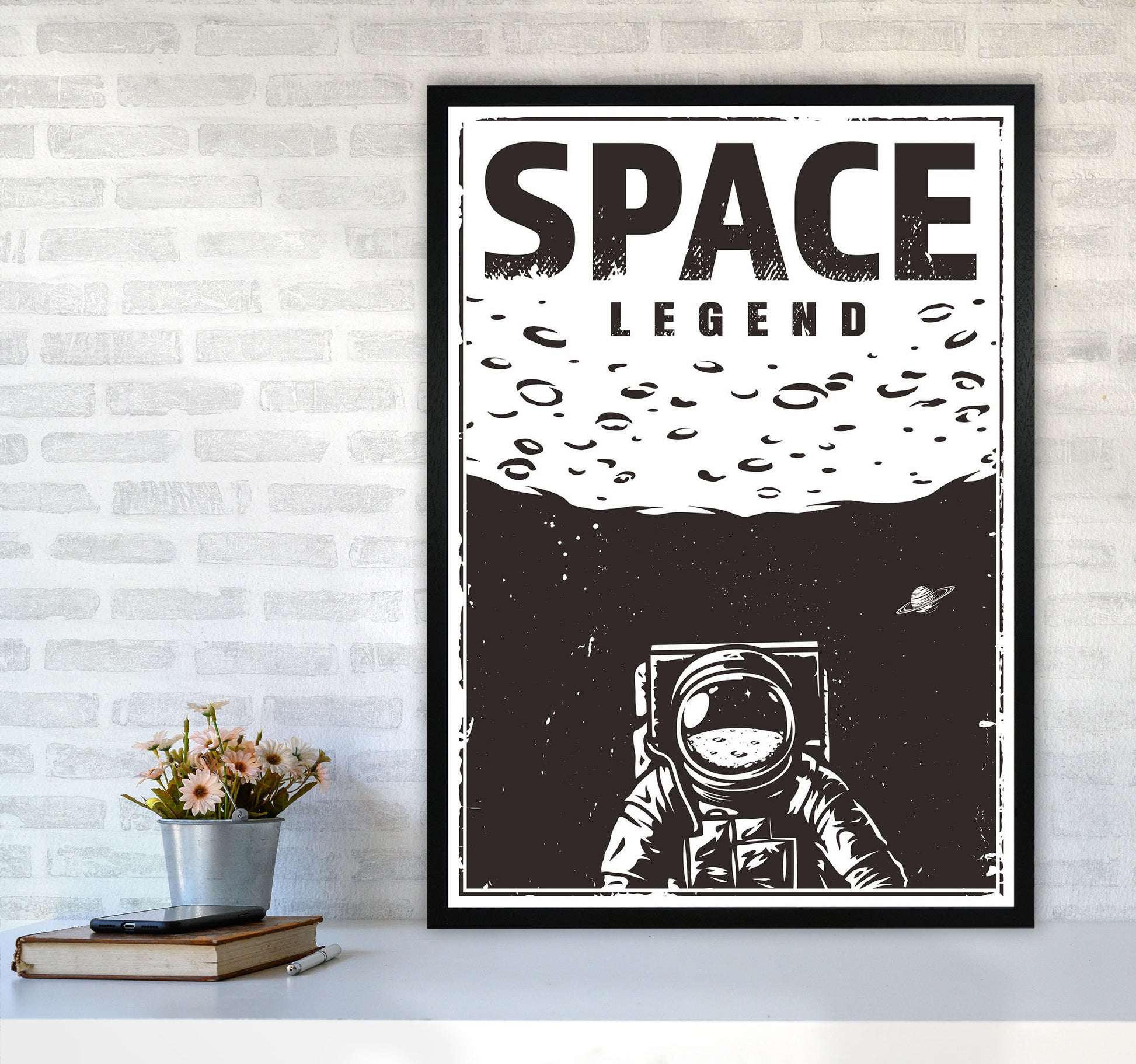 Outer Space Series - #19 Art Print by Jason Stanley A1 White Frame