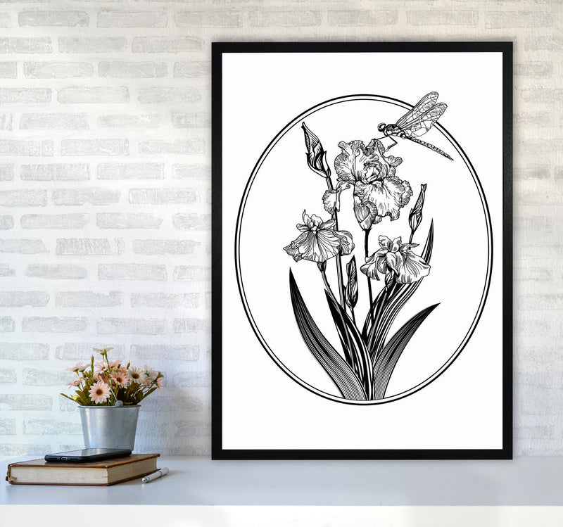 Vintage Beautiful Flower Art Print by Jason Stanley A1 White Frame