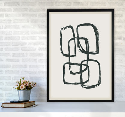 Modern Abstract Shapes 3 Art Print by Jason Stanley A1 White Frame