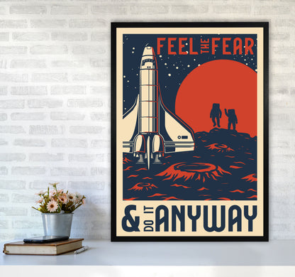 Outer Space Series - #17 Art Print by Jason Stanley A1 White Frame
