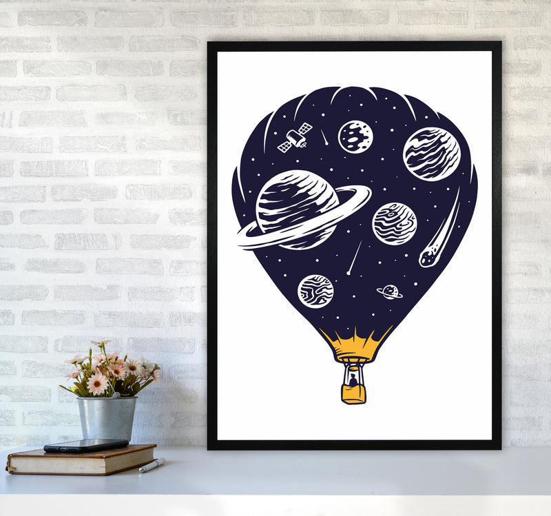 Hot Air Baloon Universe Art Print by Jason Stanley A1 White Frame