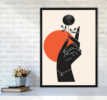 Minimalist Hand Drawing Art Print by Jason Stanley A1 White Frame
