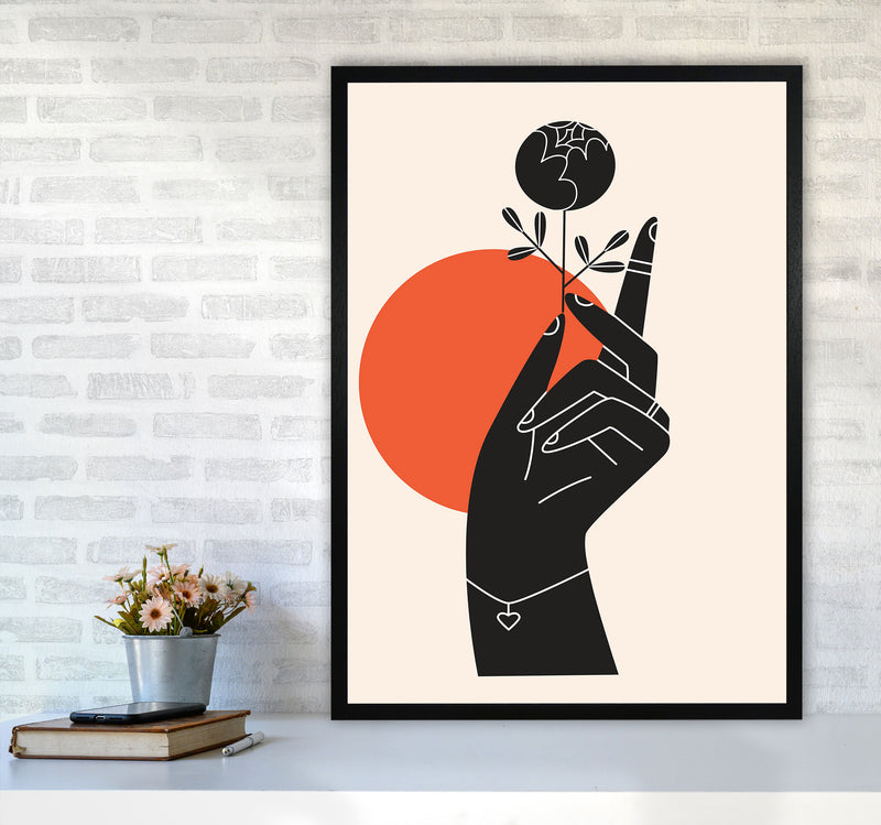 Minimalist Hand Drawing Art Print by Jason Stanley A1 White Frame