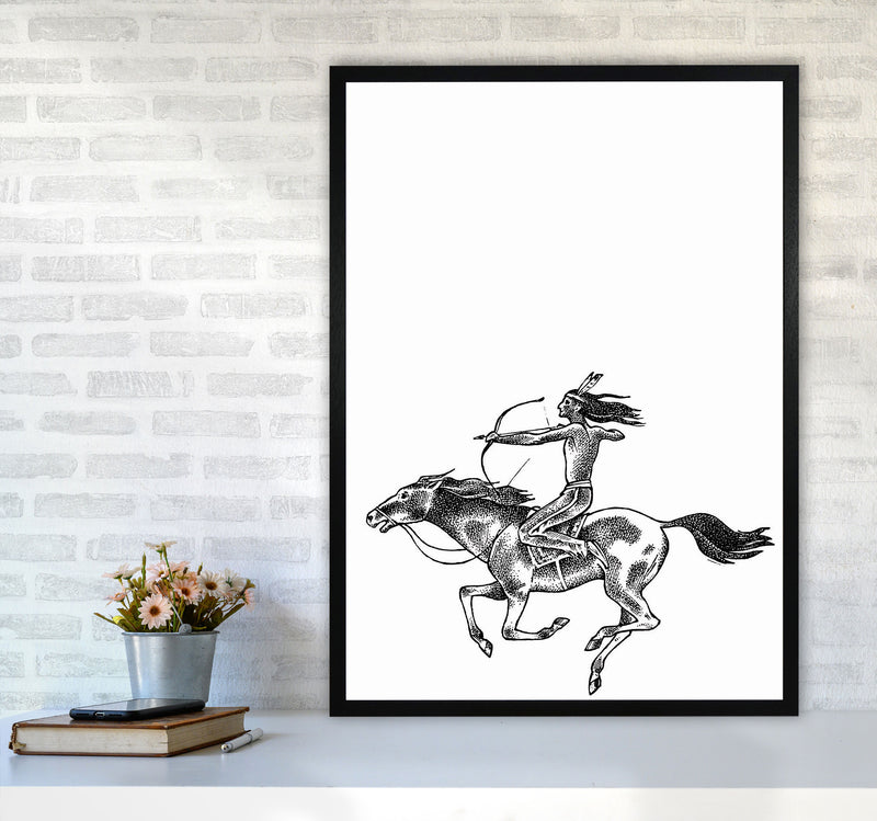 Native American Indian Art Print by Jason Stanley A1 White Frame