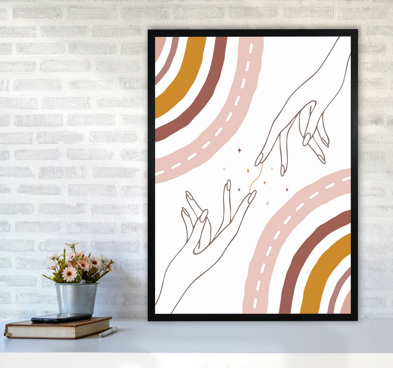 We Are All Connected Art Print by Jason Stanley A1 White Frame