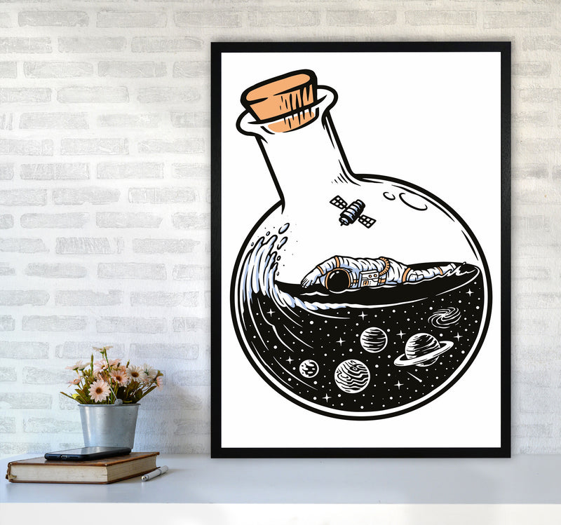 Good Day For A Swim Art Print by Jason Stanley A1 White Frame