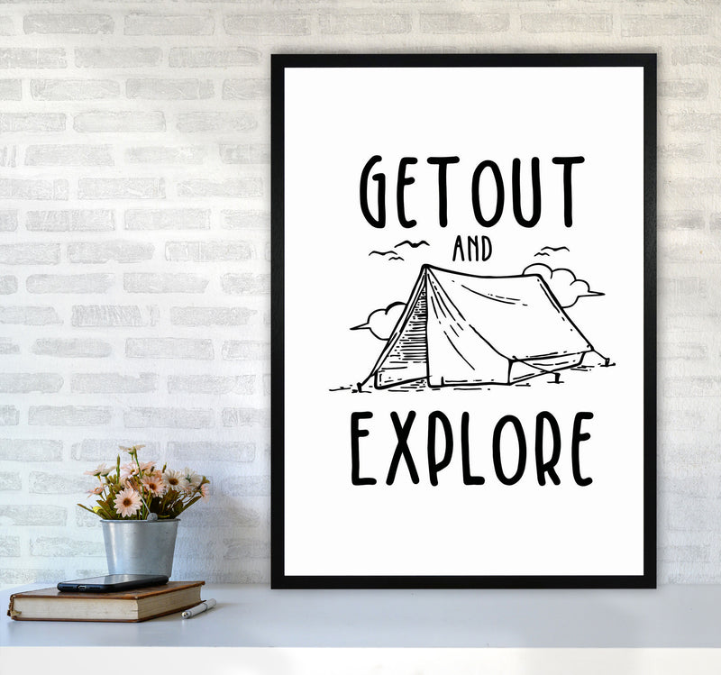 Get Out And Explore Art Print by Jason Stanley A1 White Frame