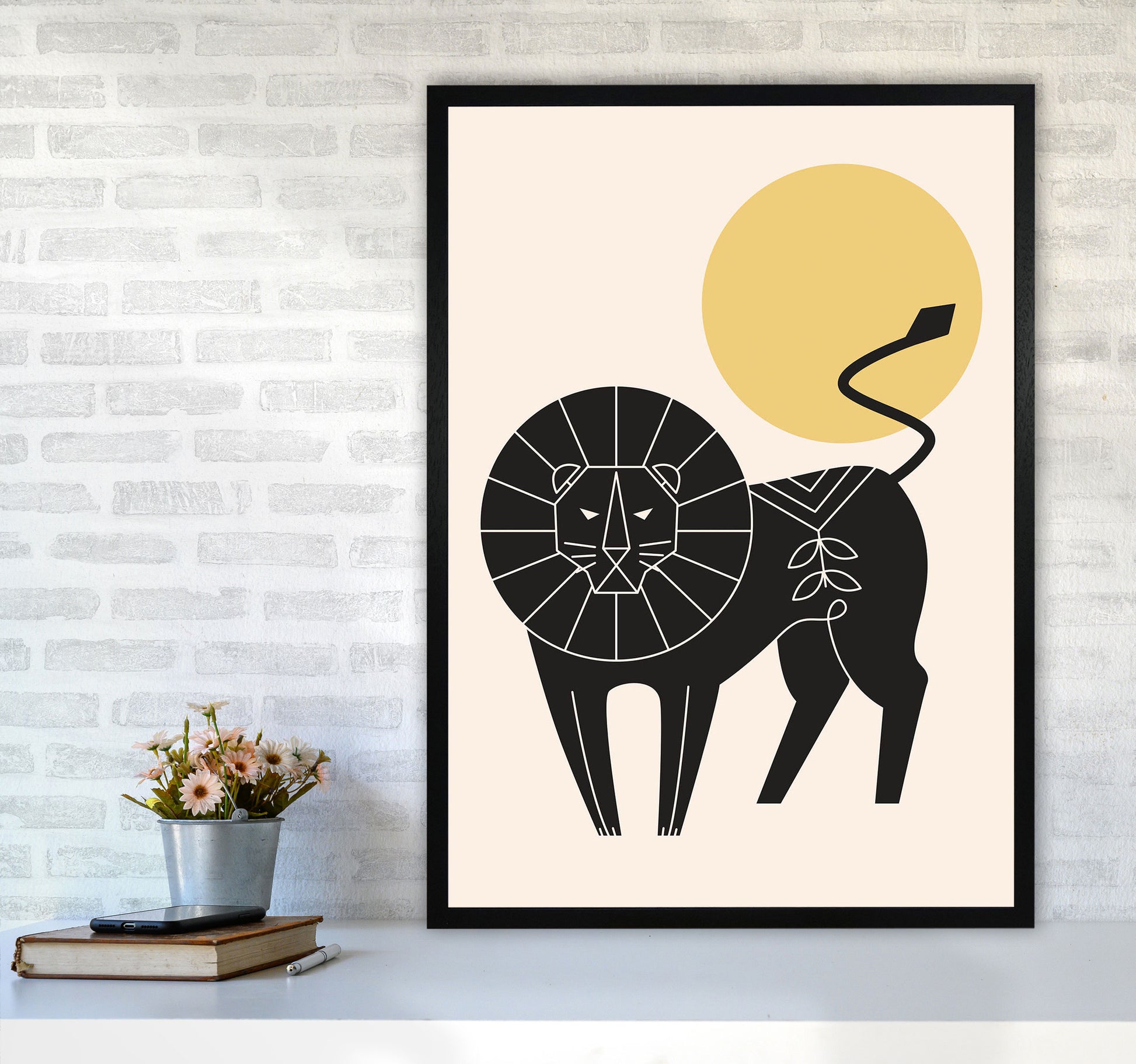 King Of The Jungle Art Print by Jason Stanley A1 White Frame